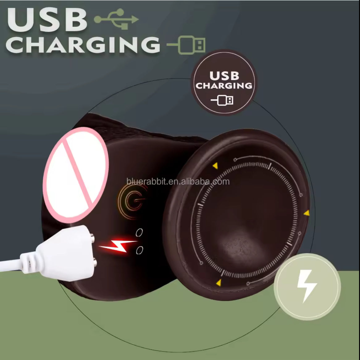 8.66" Thrusting realistic Dildo Vibrator with Dual Density in Dark Brown