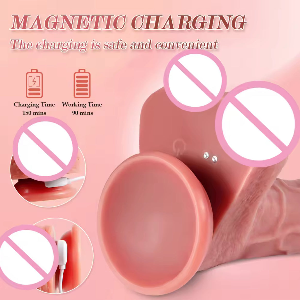 Silicone penis Adult Sex Toys Realistic Dildos G Spot, Anal Vibrator 5 Vibrating Modes dildo vibrator for Men and Women 22cm