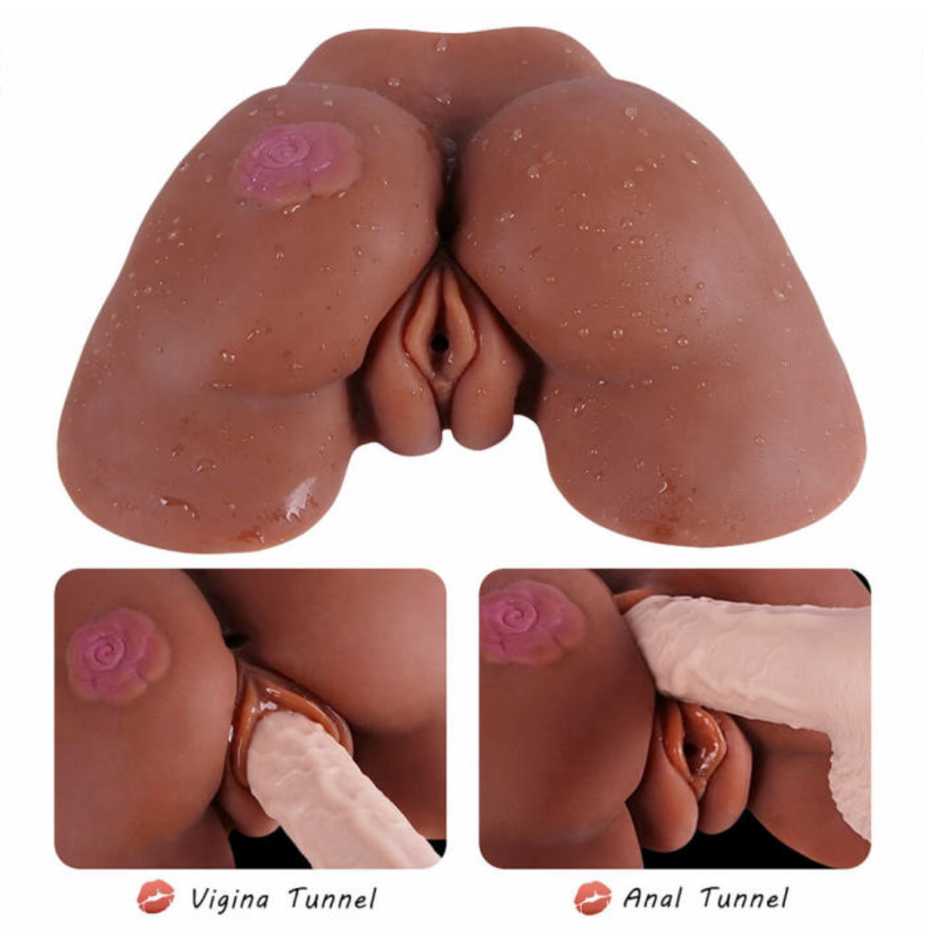 Dark Skin Male Masturbator Realistic Big Butt