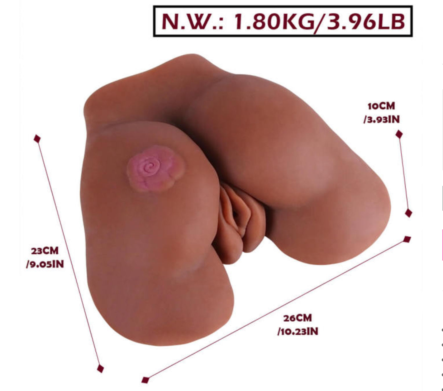 Dark Skin Male Masturbator Realistic Big Butt